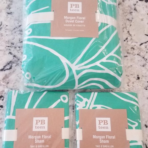 Pottery Barn Teen Morgan Floral Duvet Cover AND 2 Pillow Shams. NWT Unopened. - Picture 2 of 4